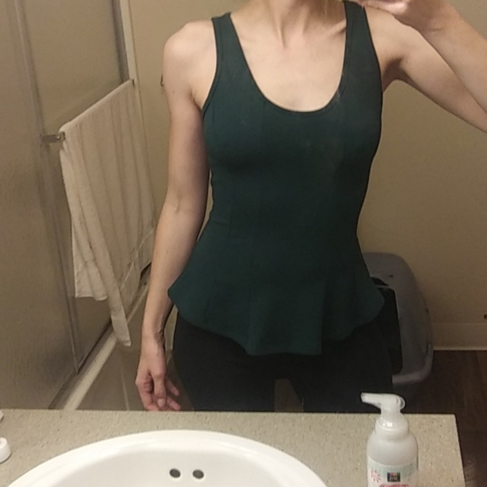 🌲Dark green peplum🌲